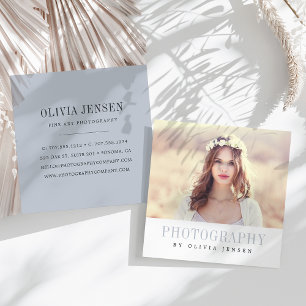 Tarjeta De Visita Cuadrada Borde elegante   Fotógrafo
