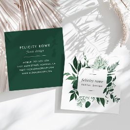 Tarjeta De Visita Cuadrada Bosque silvestre | Marco botánico