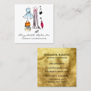 Tarjeta De Visita Cuadrada Boutique de moda