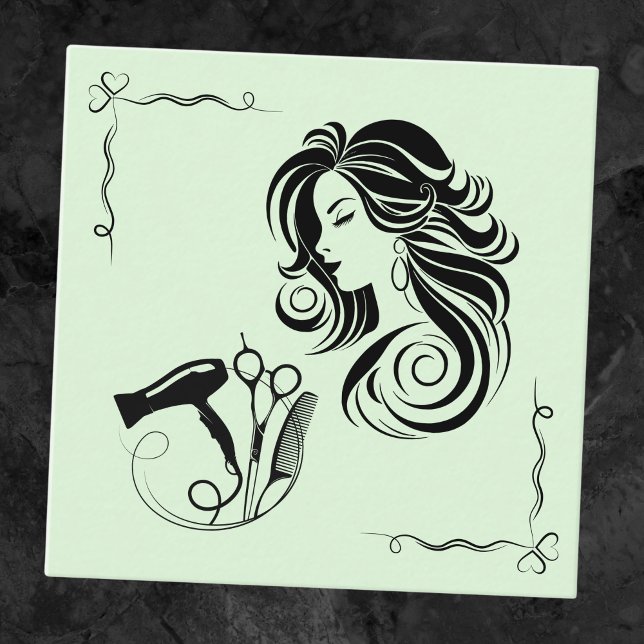 Tarjeta De Visita Cuadrada Bridal Hairstylista (Subido por el creador)
