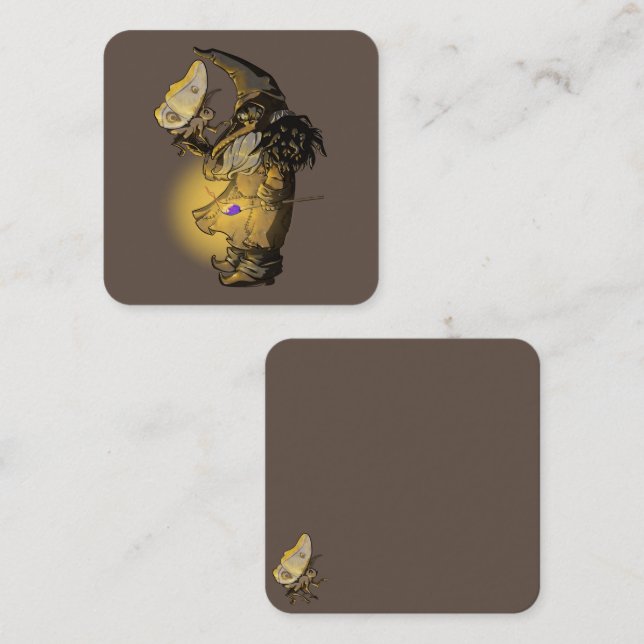 Tarjeta De Visita Cuadrada Brillo (Anverso / Reverso)