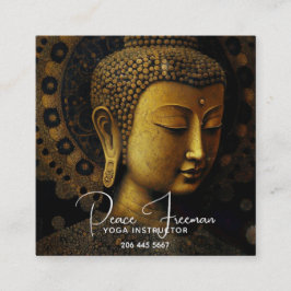 Tarjeta De Visita Cuadrada Buda, meditación espiritual
