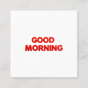 Tarjeta De Visita Cuadrada Buenos Días Vibraciones