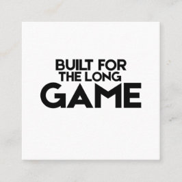 Tarjeta De Visita Cuadrada Built For The Long Game Minimalist Business Card