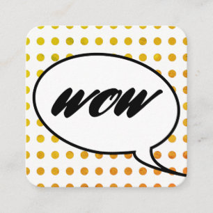 Tarjeta De Visita Cuadrada Burbuja de conversación / patrón de punto