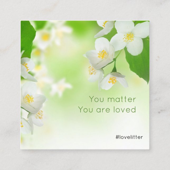 Tarjeta De Visita Cuadrada Business Card (Reverso)