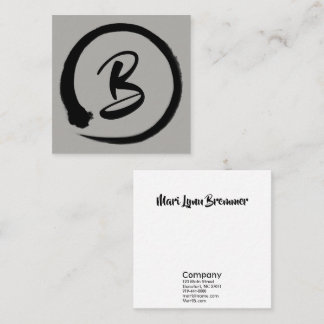 Tarjeta De Visita Cuadrada Businesscards cuadrados del monograma en círculo
