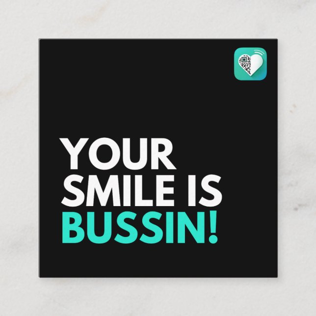 Tarjeta De Visita Cuadrada Bussin (Anverso)