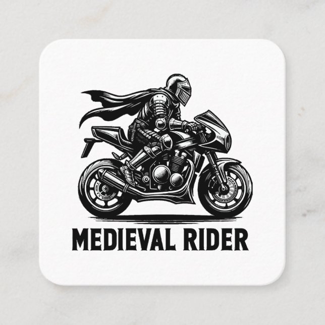 Tarjeta De Visita Cuadrada Caballero medieval (Anverso)