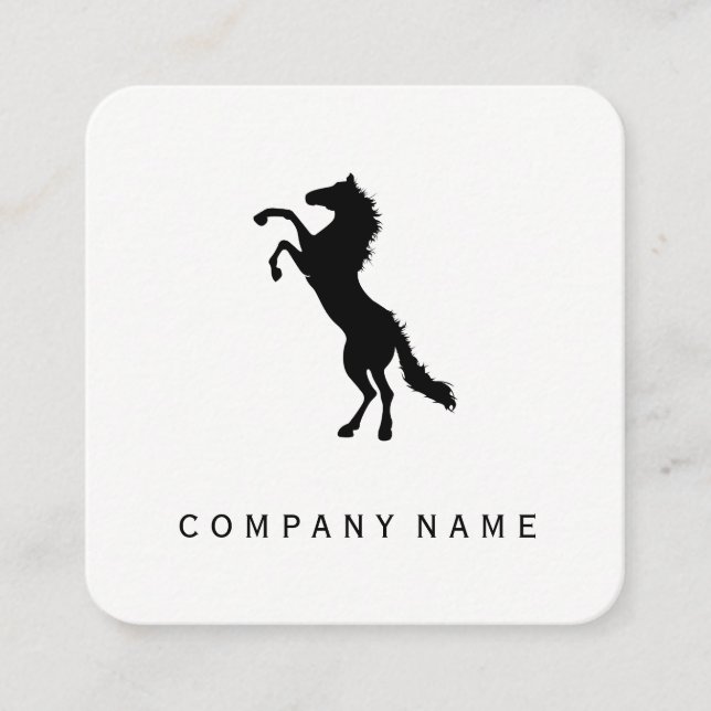 Tarjeta De Visita Cuadrada Caballo (Anverso)