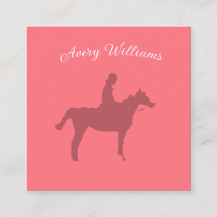Tarjeta De Visita Cuadrada Caballo Pro Pequeño