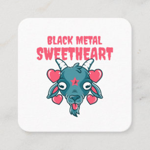 Tarjeta De Visita Cuadrada cabeza de cabra adorable baphomet