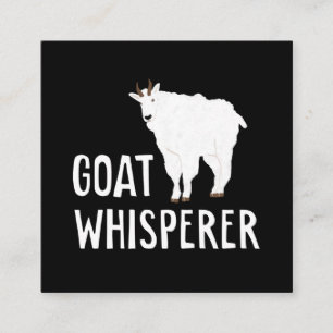 Tarjeta De Visita Cuadrada Cabra Whisperer Funny Goat Farm Tshirt Mascota Goa