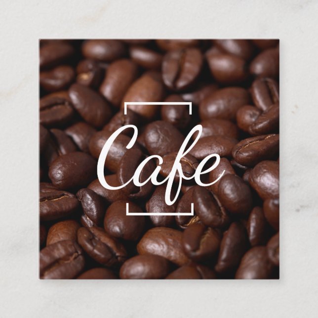 Tarjeta De Visita Cuadrada Café/Café (Anverso)