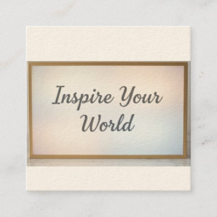 Tarjeta De Visita Cuadrada Caja de Luz Motivacional – Inspira Tu Mundo