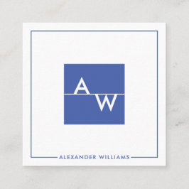 Tarjeta De Visita Cuadrada Caja monogramada formal