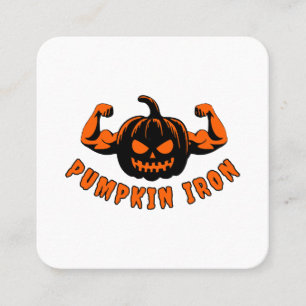 Tarjeta De Visita Cuadrada Calabaza de Hierro 