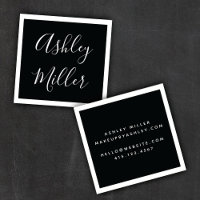 Calligrafía mínima de borde Carbón + blanco |