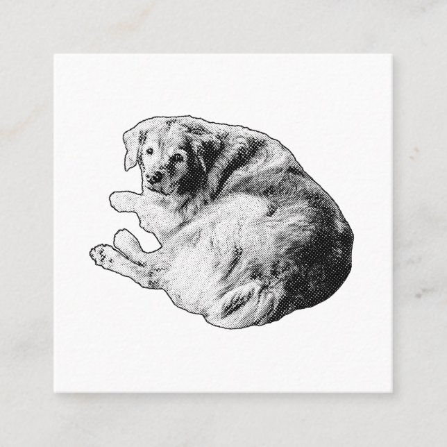 Tarjeta De Visita Cuadrada Calm First Impression, Soft Curve (Anverso)