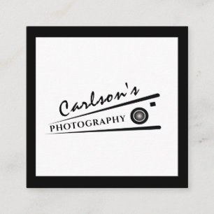 Tarjeta De Visita Cuadrada Cámara artística moderna minimalista