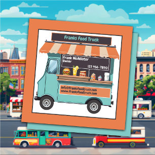 Tarjeta De Visita Cuadrada Camión de alimentos