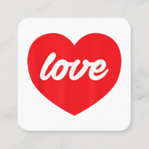 Tarjeta De Visita Cuadrada Camisa de San Valentín - Regalos de camisetas de S