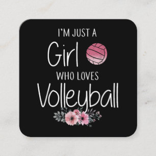Tarjeta De Visita Cuadrada Camisas De Voleibol Para Las Adolescentes Chicas
