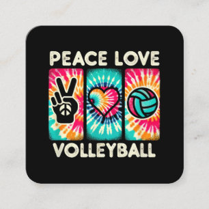 Tarjeta De Visita Cuadrada Camiseta de voleibol para adolescentes mujeres chi