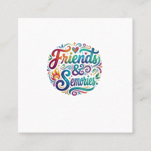 Tarjeta De Visita Cuadrada Camiseta Friends & Memories – Momentos Inolvidable