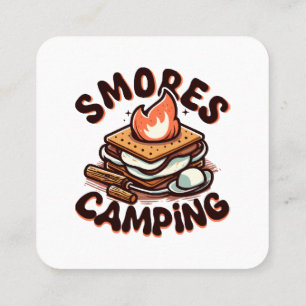 Tarjeta De Visita Cuadrada campamento de smores