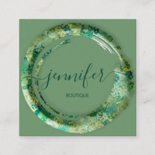 Tarjeta De Visita Cuadrada Camuflaje mágico, moda en Woodland