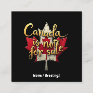 Tarjeta De Visita Cuadrada Canadá No Está en Venta Celebrando el Orgullo Cana