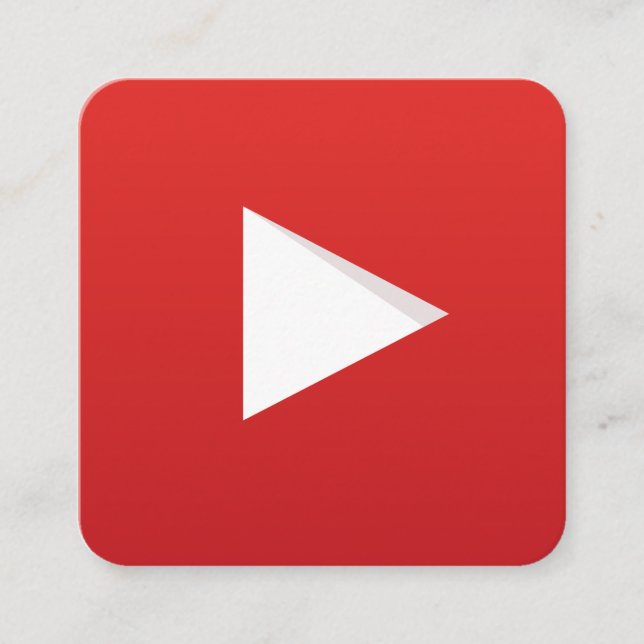 Tarjeta De Visita Cuadrada Canal de YouTube (Anverso)