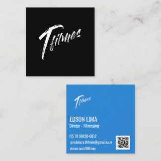 Tarjeta De Visita Cuadrada Cartão de Visitas Filmmaker e Fotógrafo