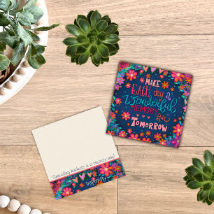 Tarjeta De Visita Cuadrada Cartas de bondad inspiradoras de citas de corazón