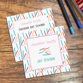 Tarjeta De Visita Cuadrada Cartas de negocios en la Plaza Blanca