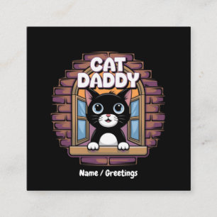 Tarjeta De Visita Cuadrada Cat Daddy Extraordinaire El Mejor Papá Gato De La 