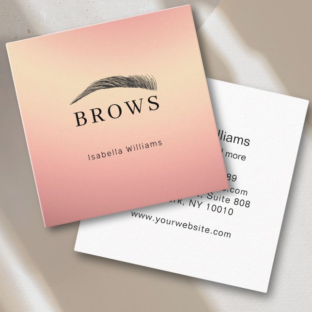 Tarjeta De Visita Cuadrada Cebollas elegantes (Elegant eyebrows square business card)