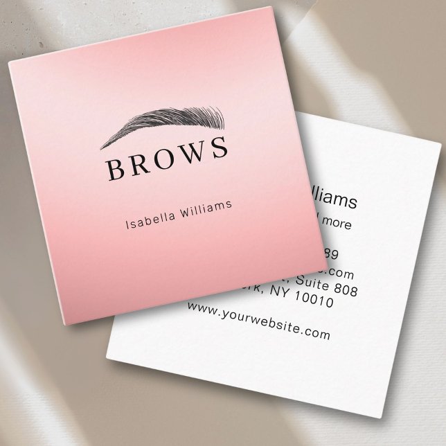 Tarjeta De Visita Cuadrada Cebollas elegantes (Elegant eyebrows square business card)