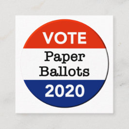 Tarjeta De Visita Cuadrada Cédulas electorales 2020