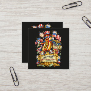 Tarjeta De Visita Cuadrada Celebración del 250º Aniversario de la Independenc
