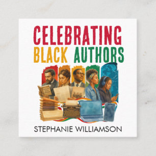 Tarjeta De Visita Cuadrada Celebrando autores negros