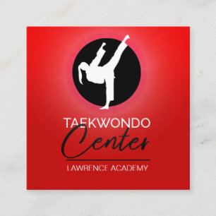 Tarjeta De Visita Cuadrada Centro de Taekwondo