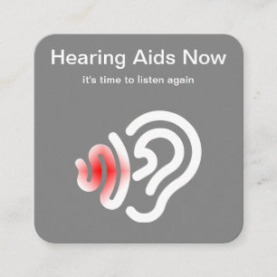 Tarjeta De Visita Cuadrada Centro y audiología del audífono