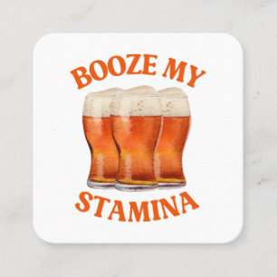 TARJETA DE VISITA CUADRADA CERVEZA IRLANDESA DIVERTIDA