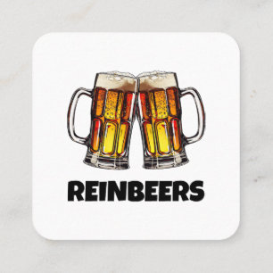 Tarjeta De Visita Cuadrada Cerveza Navidad Reinbeers