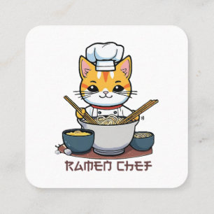 Tarjeta De Visita Cuadrada Chef de Ramen