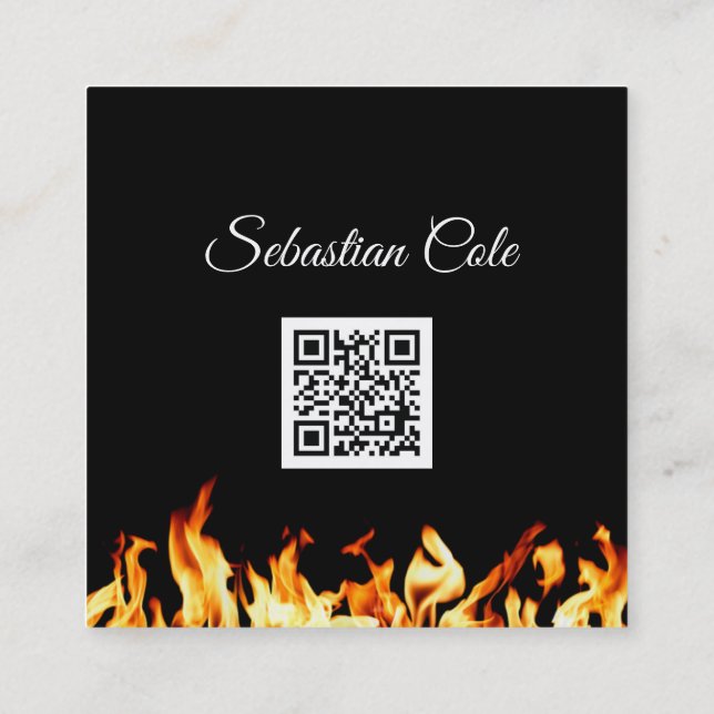 Tarjeta De Visita Cuadrada Chef Personal Culinario Incentivo (Reverso)