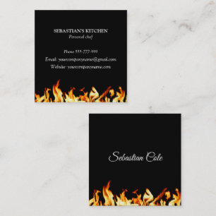 Tarjeta De Visita Cuadrada Chef Personal Culinario Incentivo