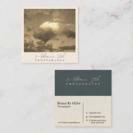 Tarjeta De Visita Cuadrada Chic y Elegante fotografía minimalista moderna